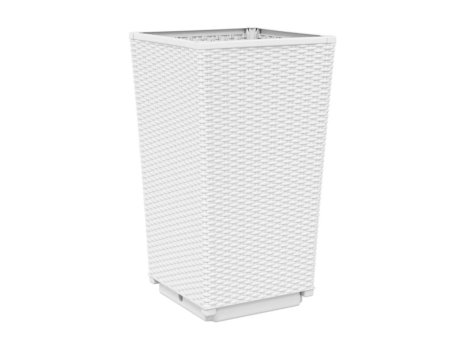 Jardinières 4 pièces blanc 32,5x32,5x57 cm polypropylène