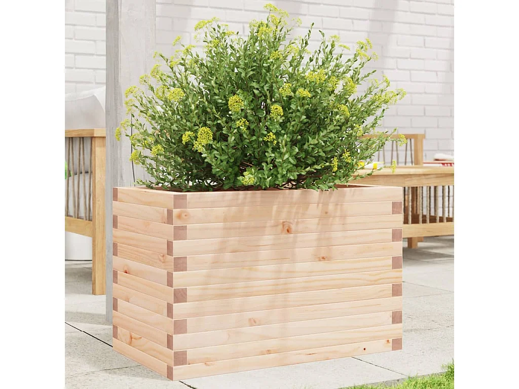 Jardinera madera maciza de pino 70x40x45,5 cm
