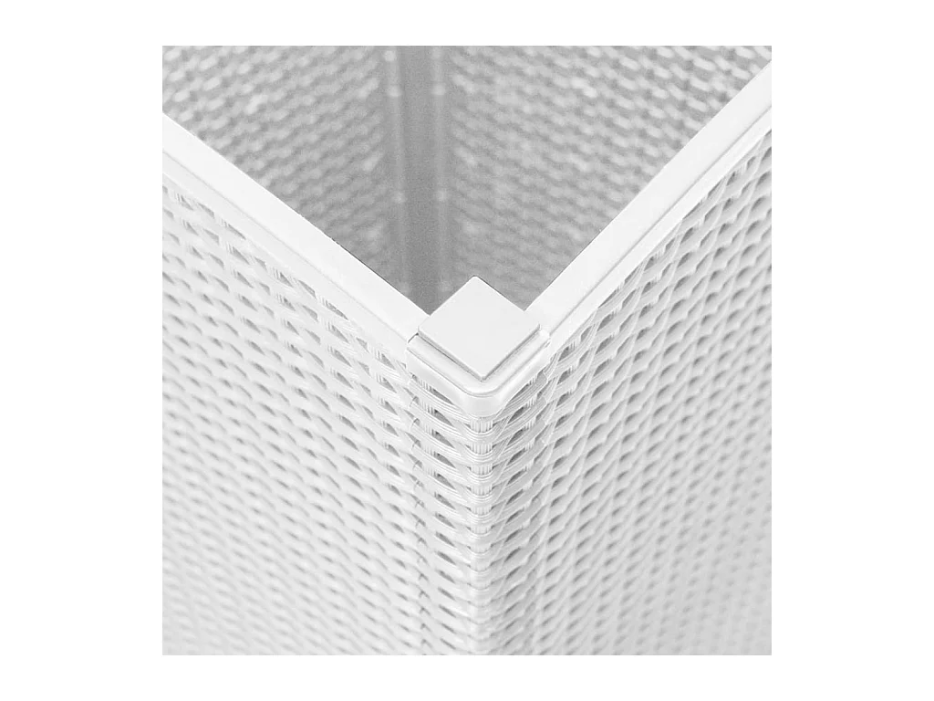 Jardinières 2 pièces blanc 32,5x32,5x57 cm polypropylène