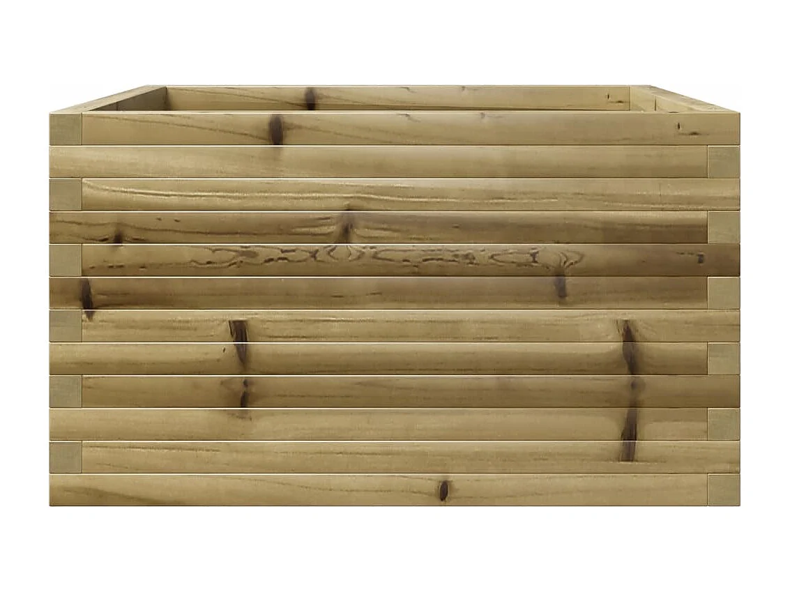 Jardinera de madera de pino impregnada 80x80x46 cm