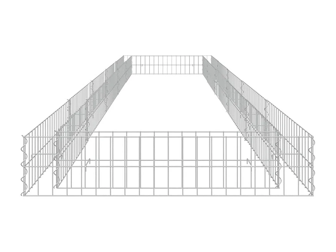 Lit surélevé à gabion Acier galvanisé 500x100x20 cm
