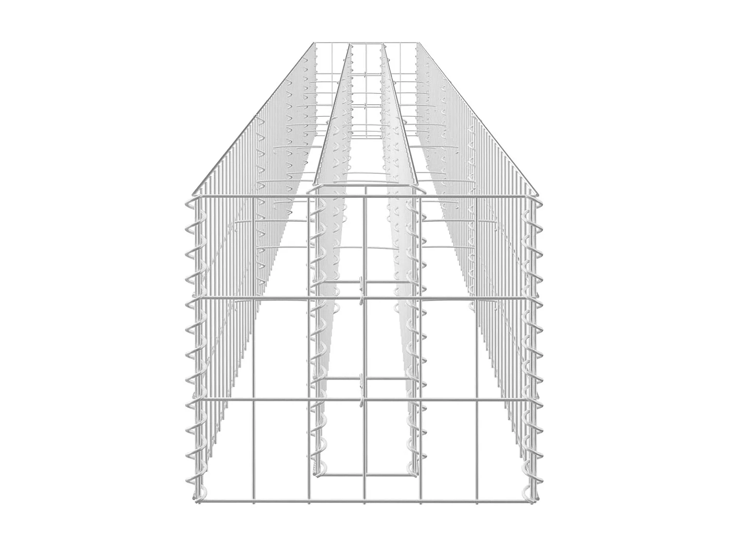 Lit surélevé à gabion Acier galvanisé 360x30x30 cm