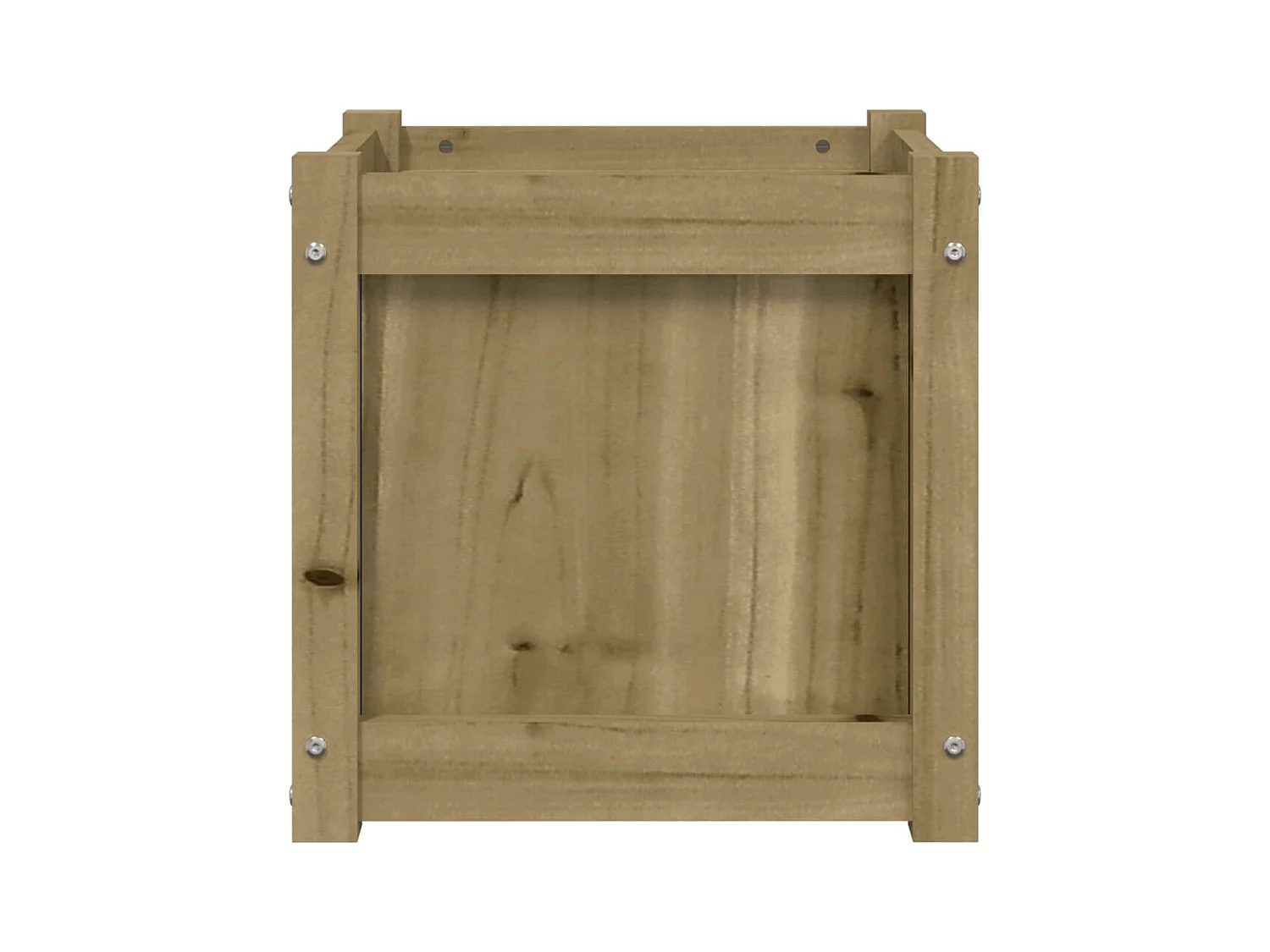 Jardinera madera maciza de pino impregnada 40x40x40 cm