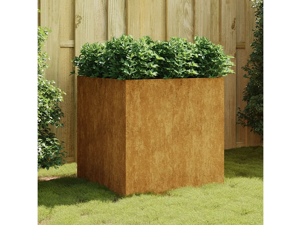 Jardinière 80x80x80 cm acier corten