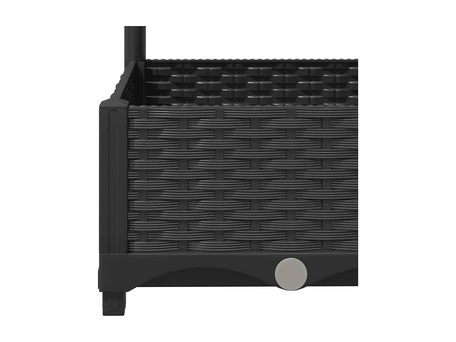 Vaso/floreira jardim c/ treliça 120x40x121,5 cm PP preto