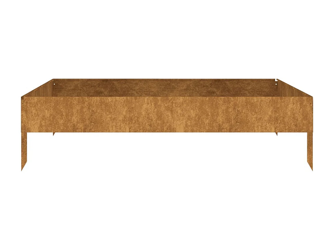 Lit surélevé de jardin 100x100x26 cm acier corten