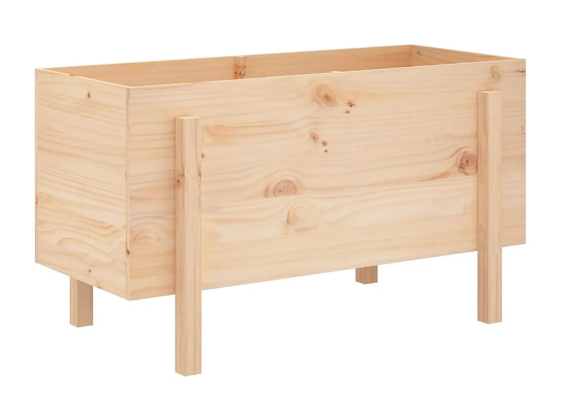 Arriate elevado de jardín madera maciza de pino 101x50x57 cm