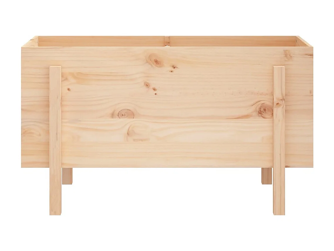 Arriate elevado de jardín madera maciza de pino 101x50x57 cm