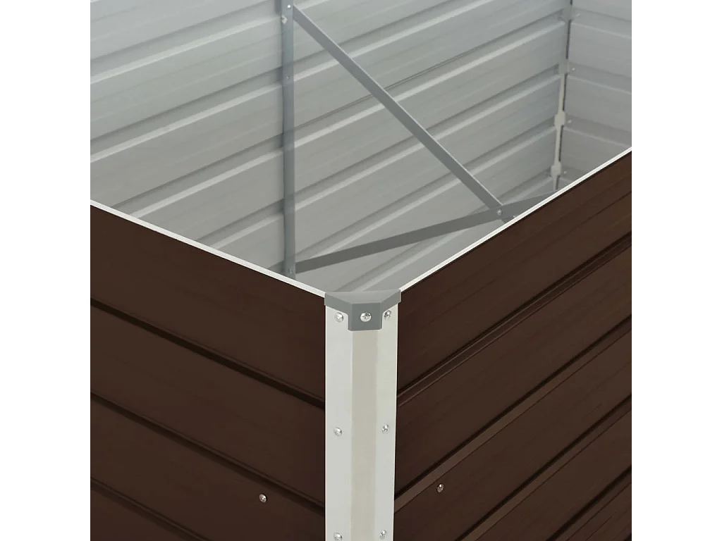 Jardinière surélevée Marron 160x80x77 cm Acier galvanisé
