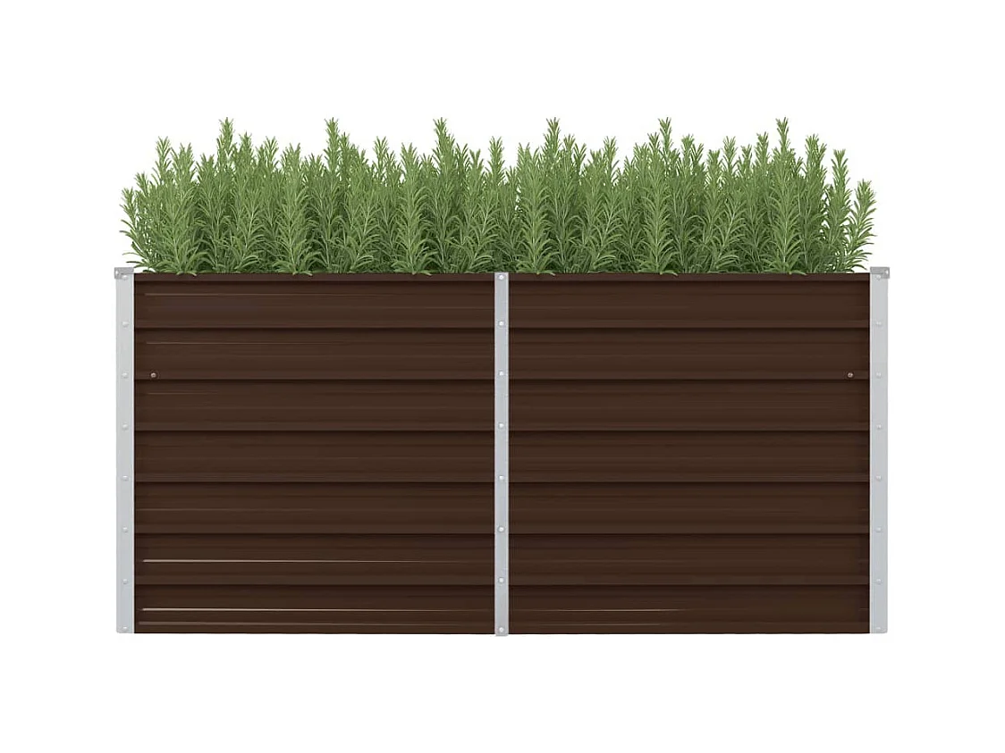 Mesa de cultivo de acero galvanizado marrón 160x80x77 cm