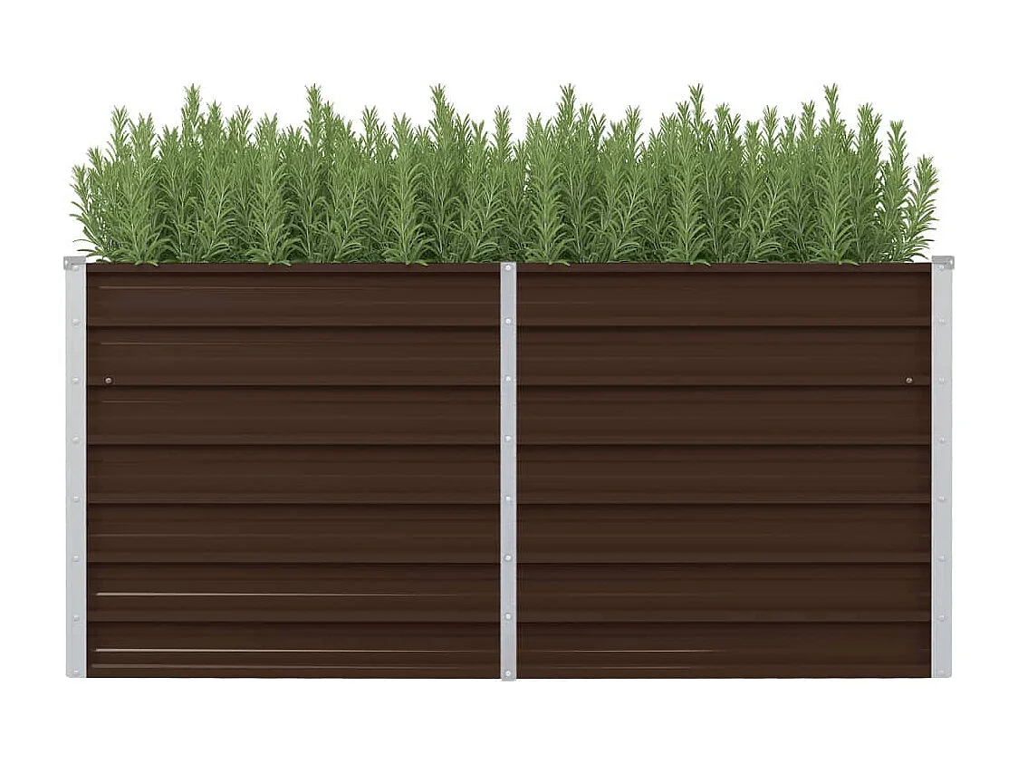 Mesa de cultivo de acero galvanizado marrón 160x80x77 cm