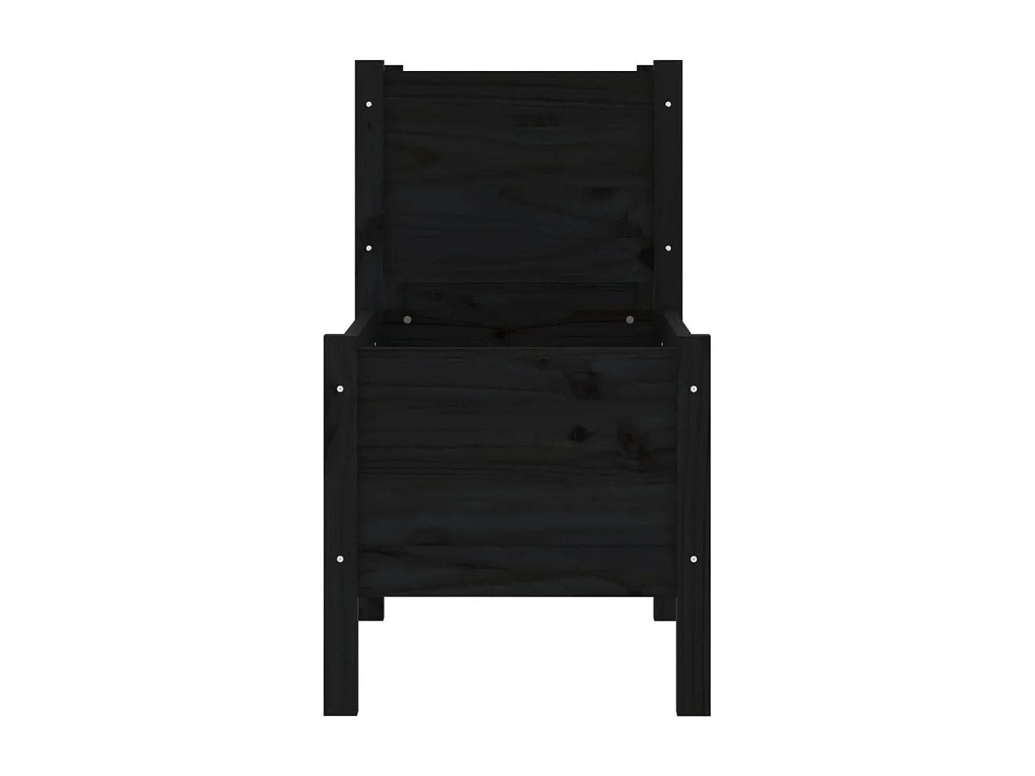 Vaso/floreira 245,5x44x75 cm pinho maciço preto