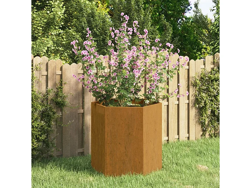 Jardinière Rouillé 40x40x45 cm Acier corten