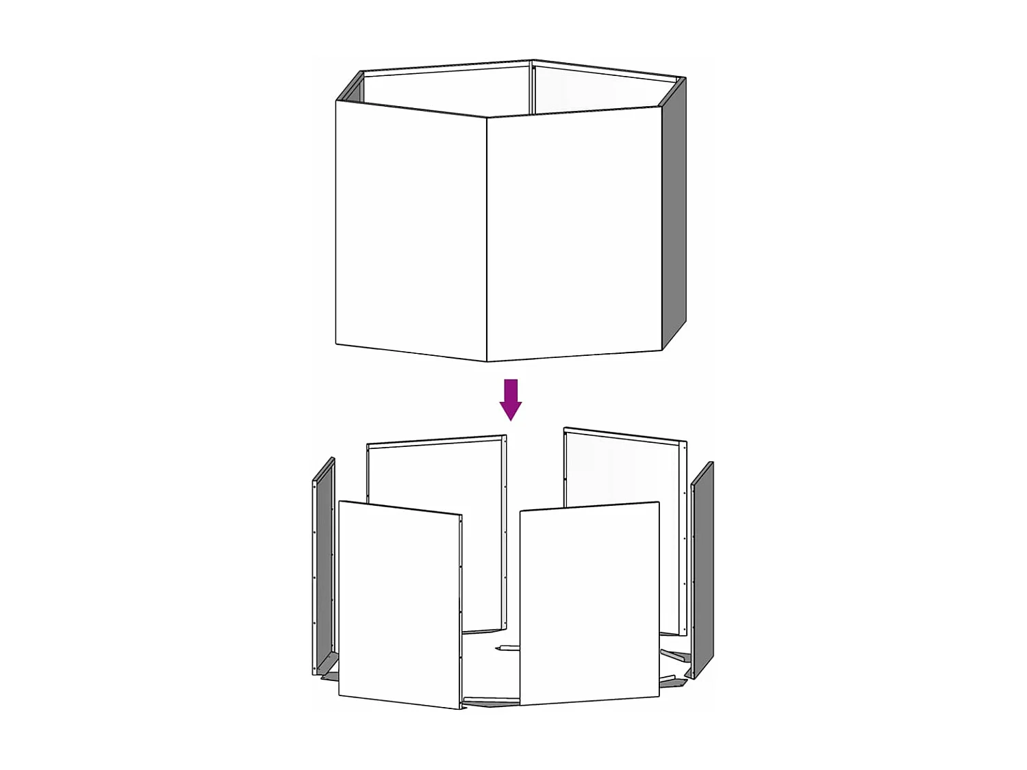 Jardinière Rouillé 40x40x45 cm Acier corten