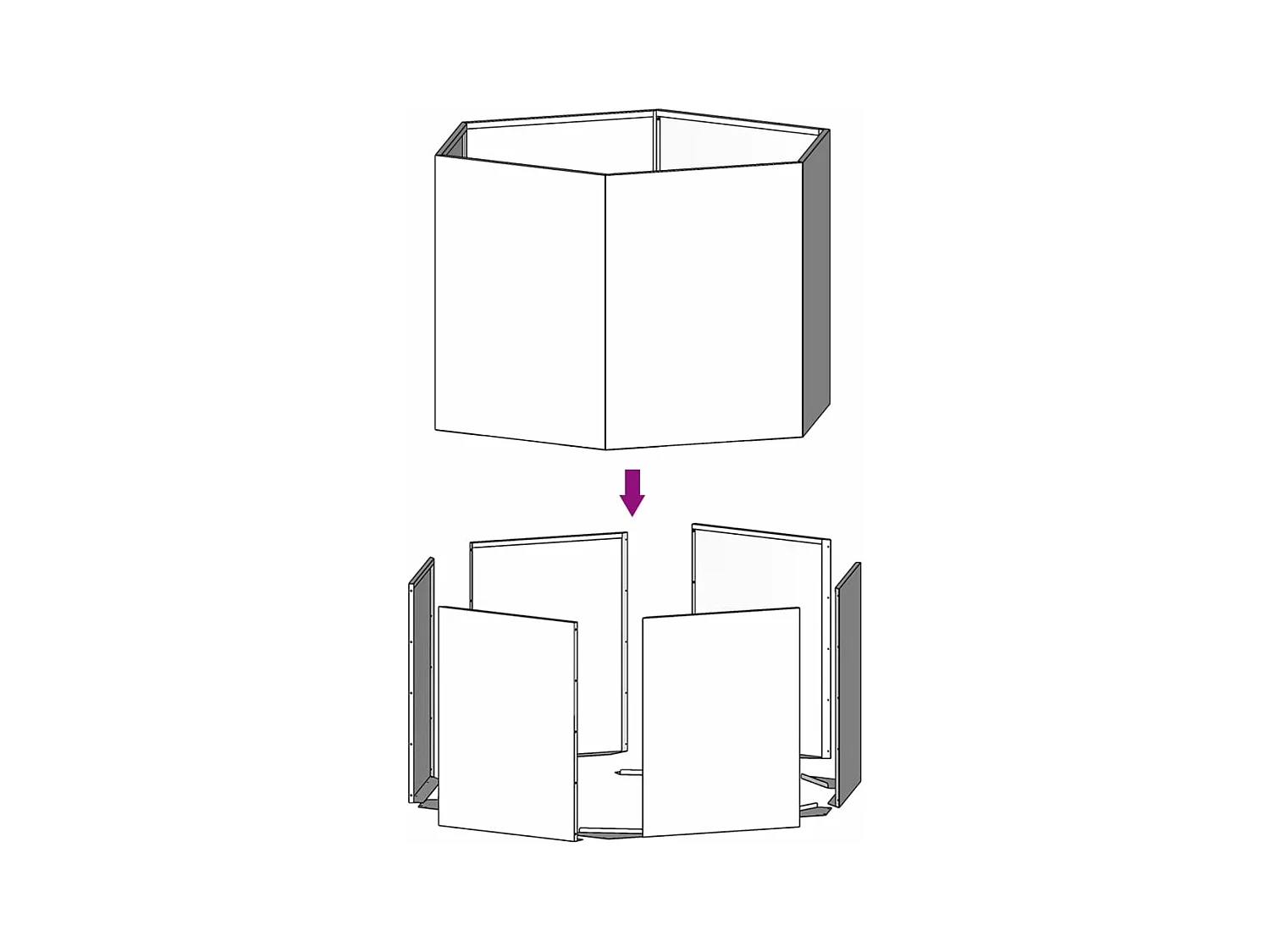 Jardinera de acero corten oxidado 40x40x45 cm