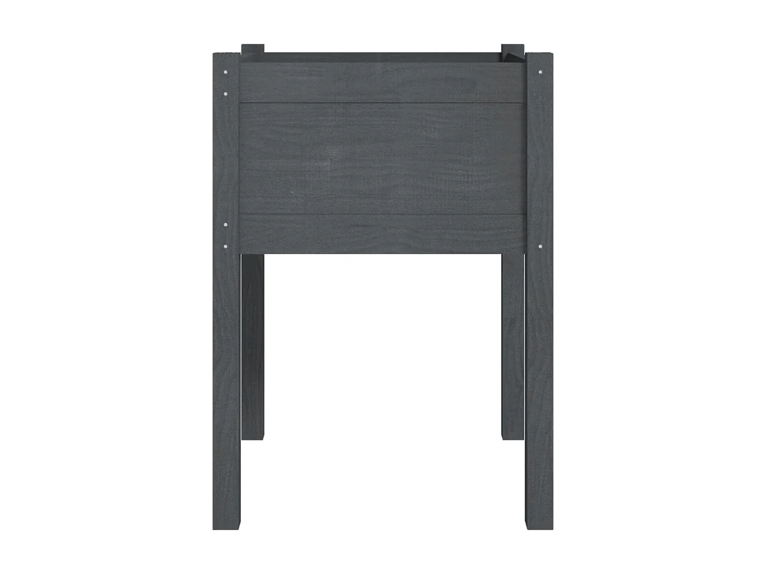 Vaso/floreira de jardim 2 peças 50x50x70 cm pinho maciço cinzento