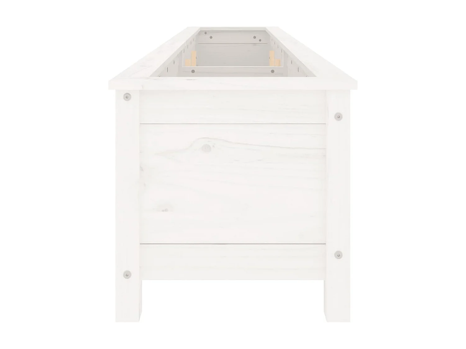 Lit surélevé de jardin blanc 199,5x40x39 cm bois de pin massif