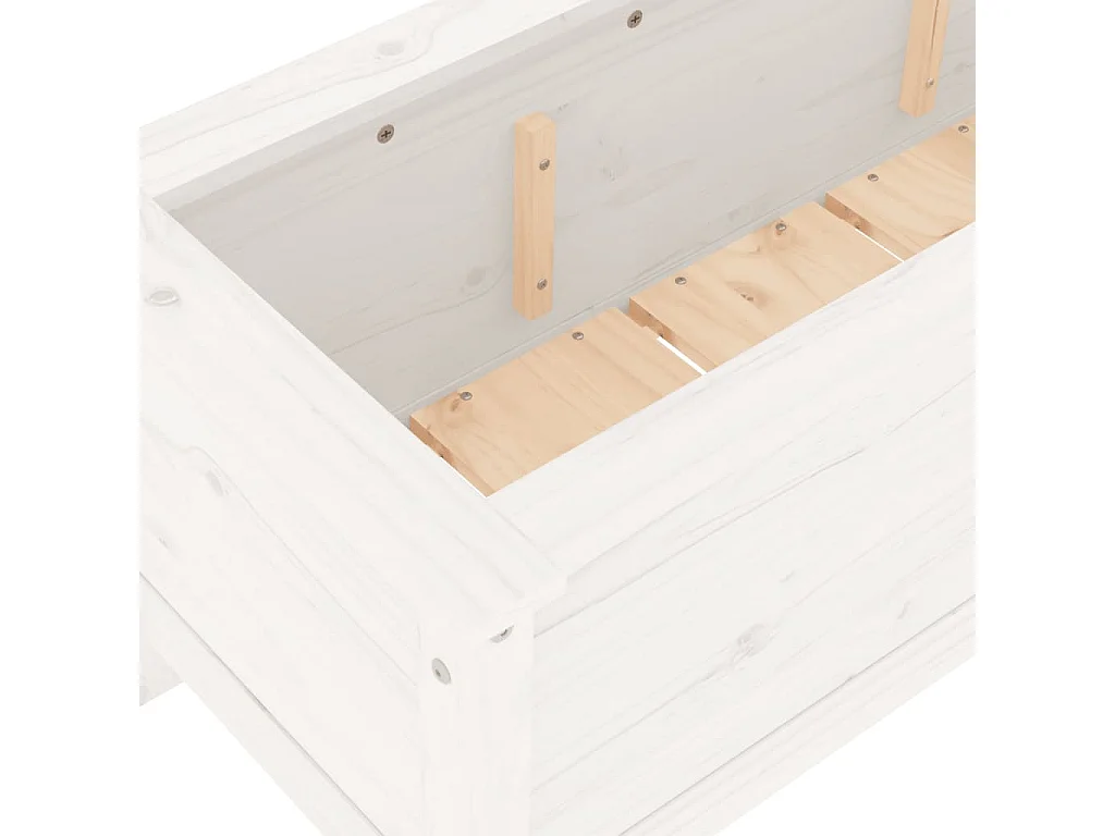 Lit surélevé de jardin blanc 199,5x40x39 cm bois de pin massif