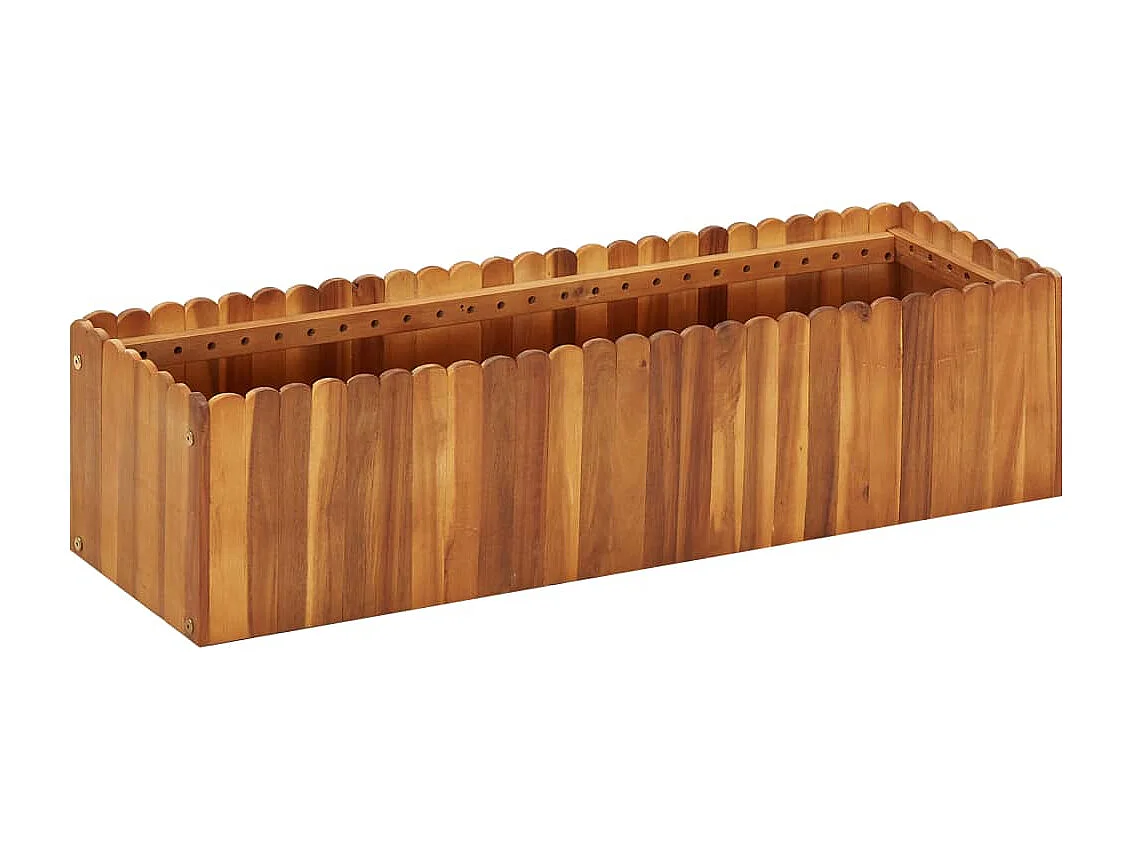 Lit surélevé de jardin 100x30x25 cm Bois massif d'acacia