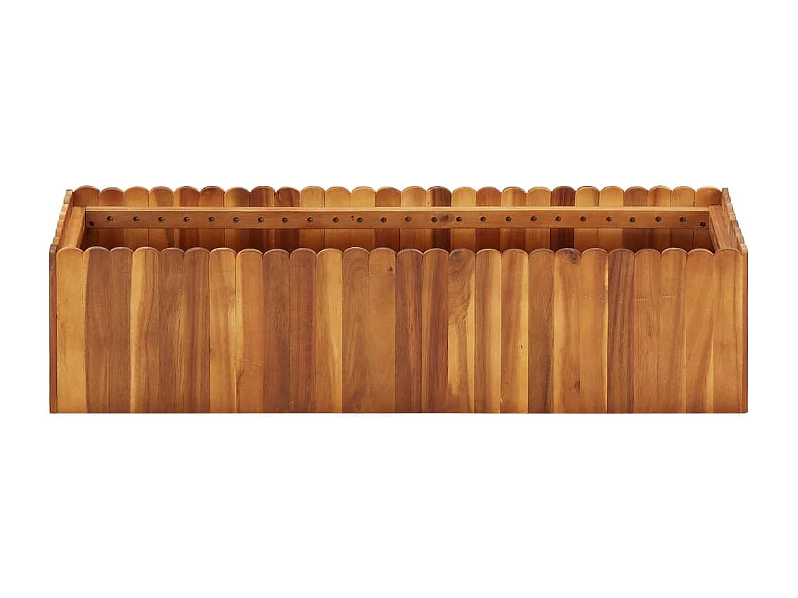 Arriate de madera maciza de acacia 100x30x25 cm