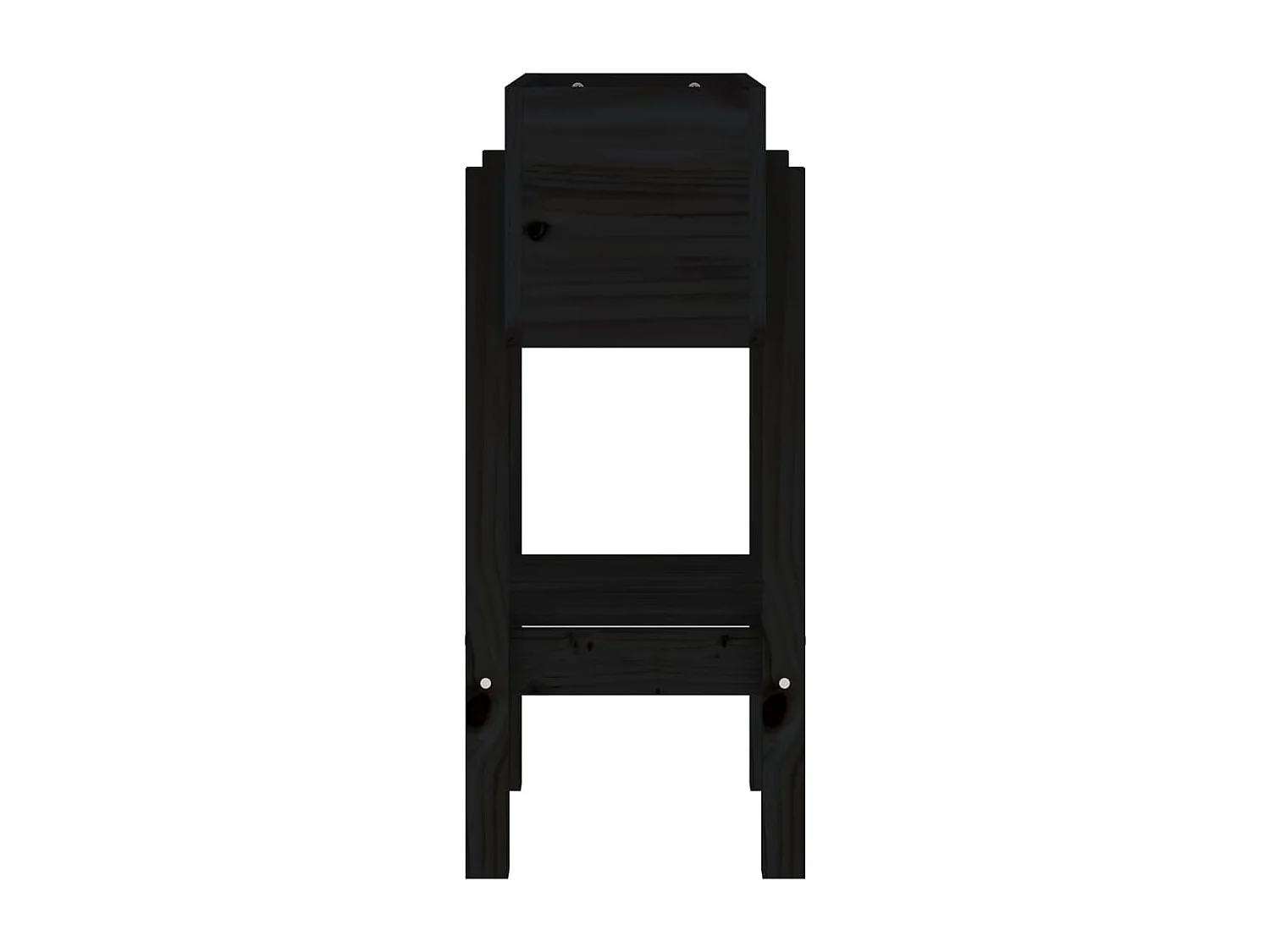 Jardinera madera maciza de pino negro 62x30x69 cm