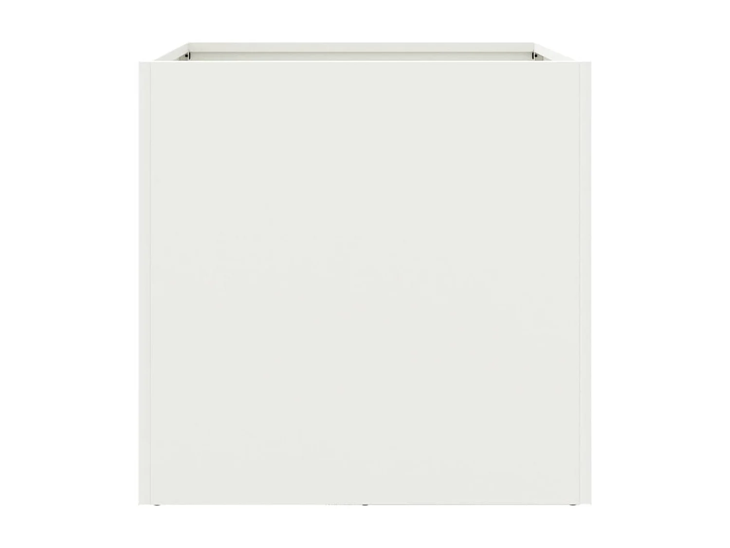 Jardineras 2 unidades acero laminado en frío blanco 42x40x39 cm