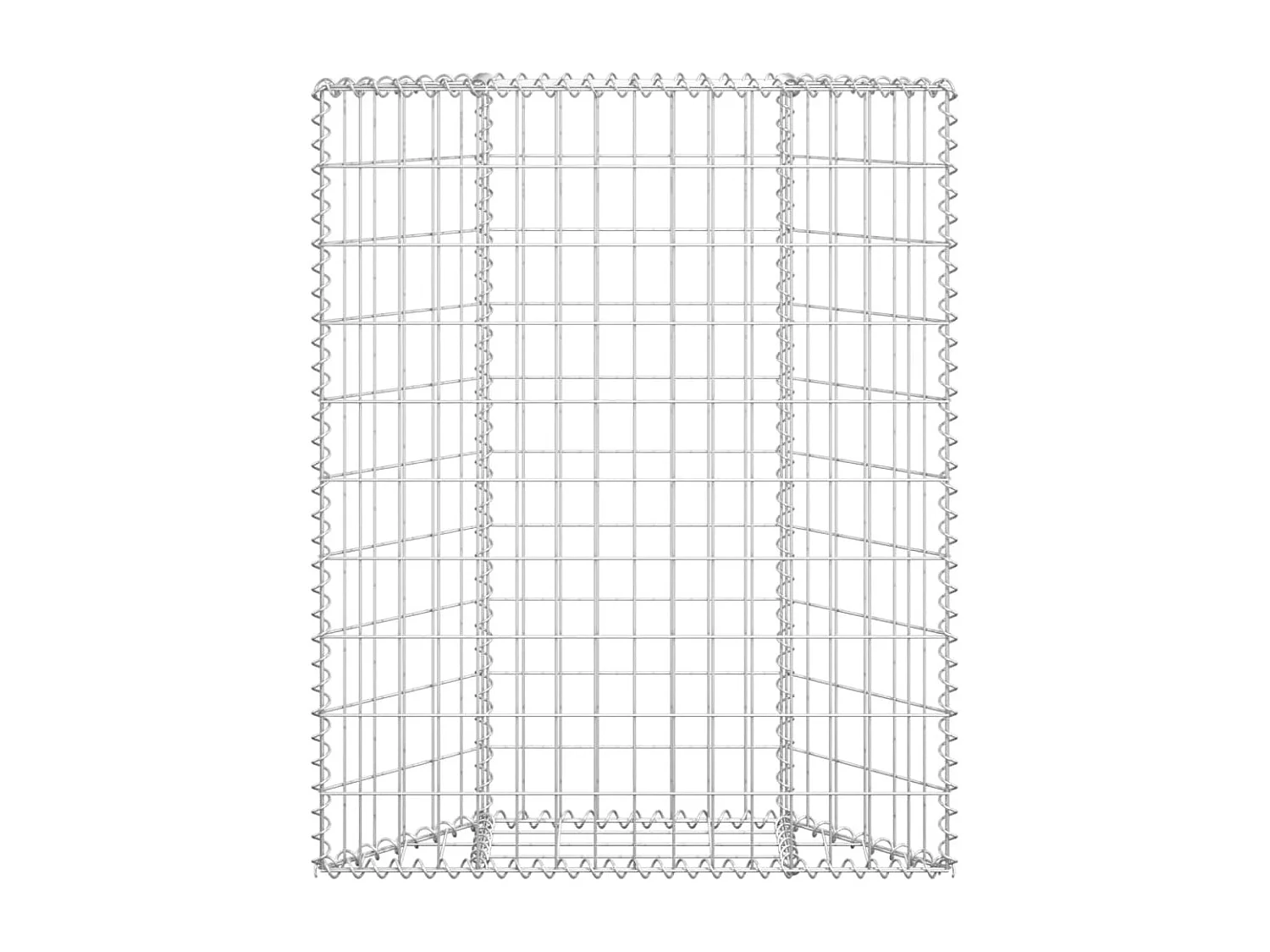 Lit surélevé à gabion en trapèze Acier galvanisé 80x20x100 cm