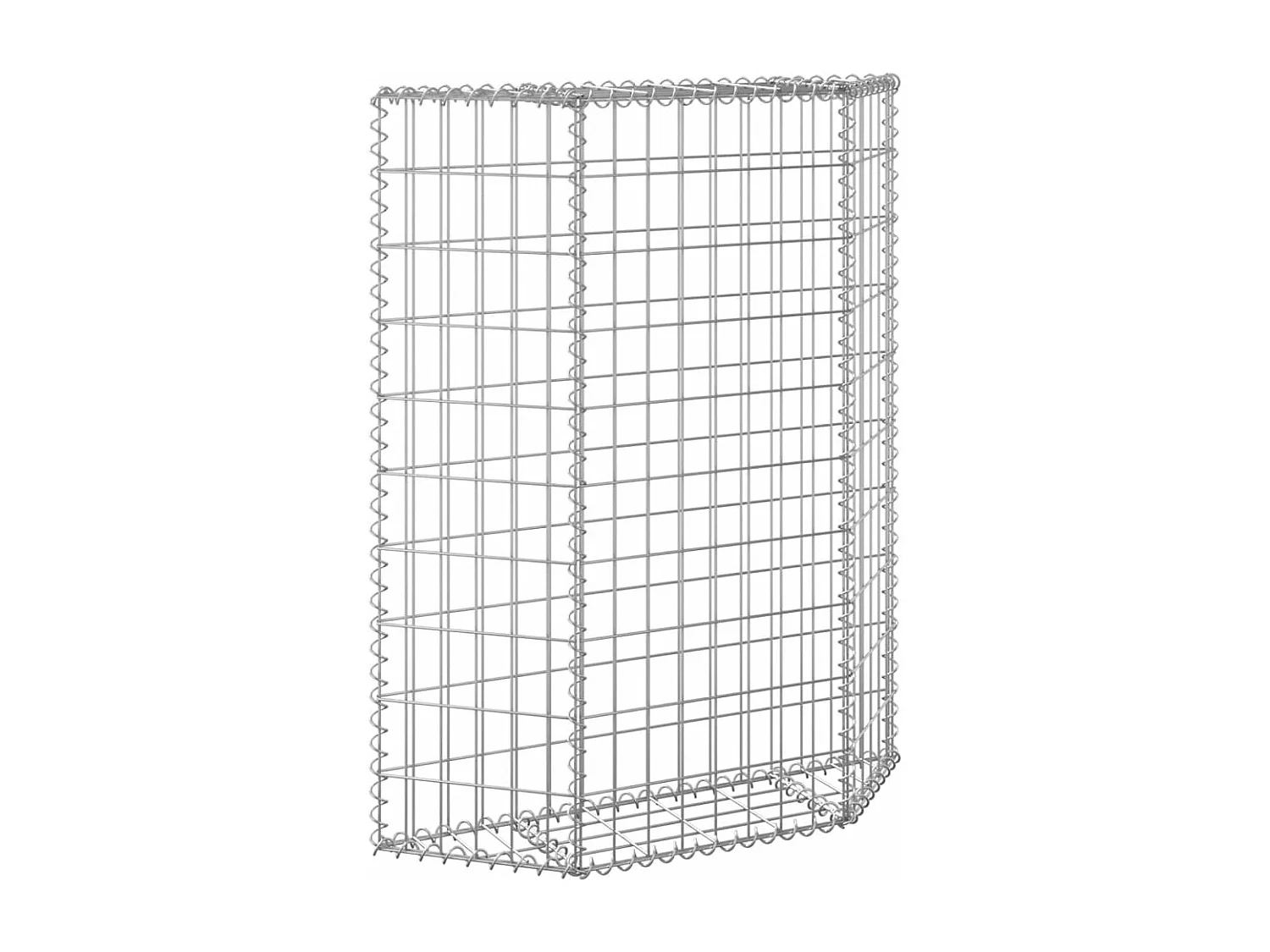 Lit surélevé à gabion en trapèze Acier galvanisé 80x20x100 cm