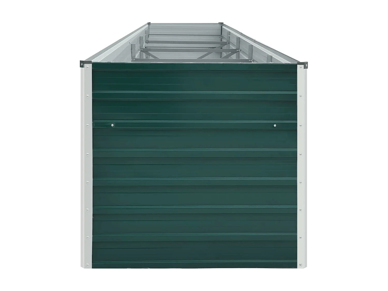 Lit surélevé de jardin Acier galvanisé 400x80x45 cm Vert