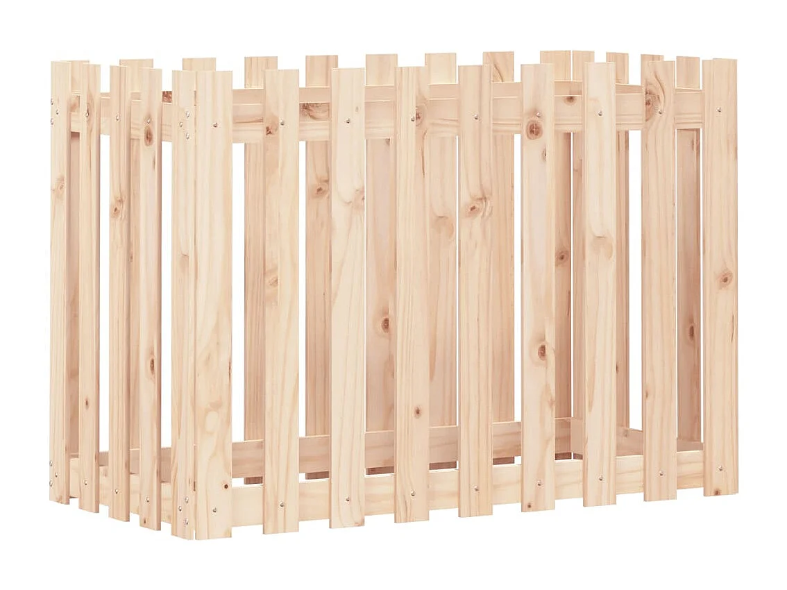 Lit surélevé de jardin design de clôture 100x50x70cm pin massif