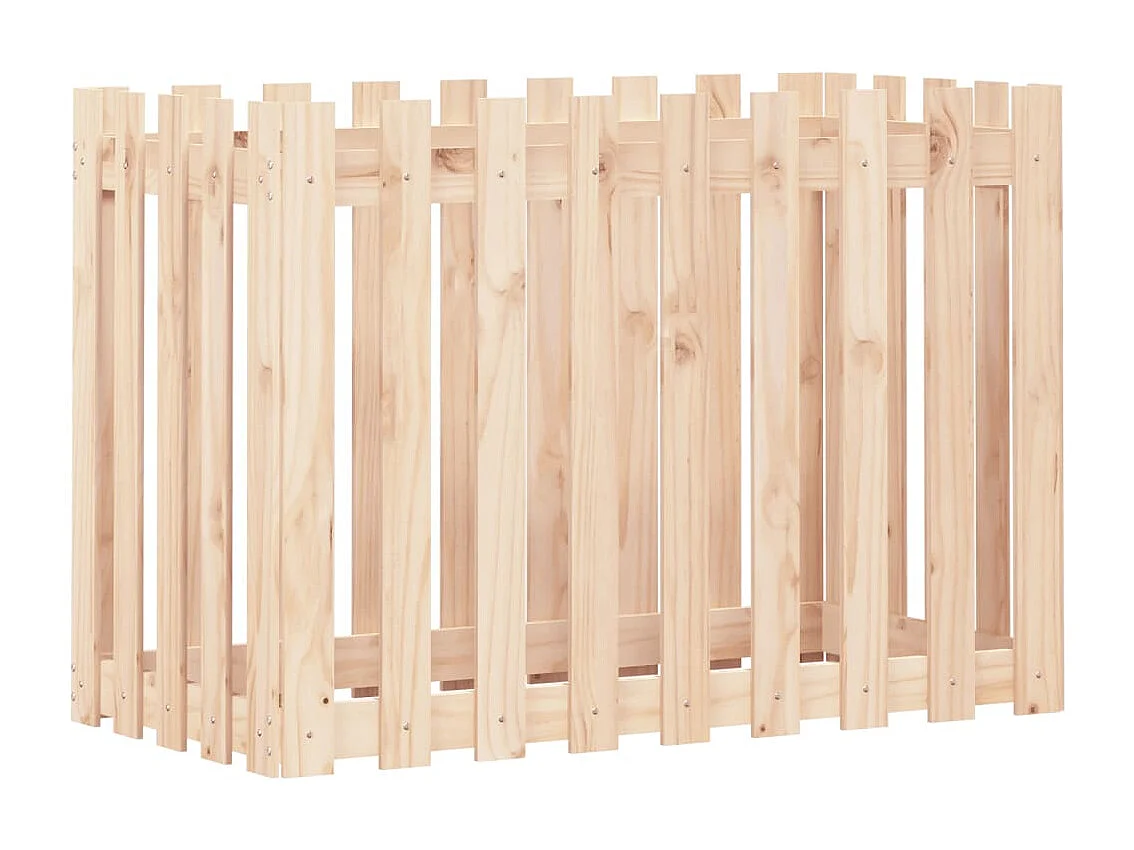 Lit surélevé de jardin design de clôture 100x50x70cm pin massif