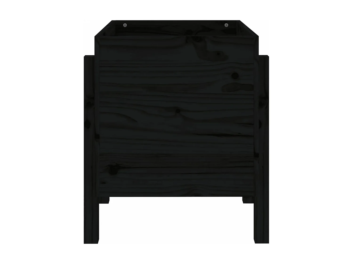 Jardinera de madera maciza de pino negro 62x50x57 cm