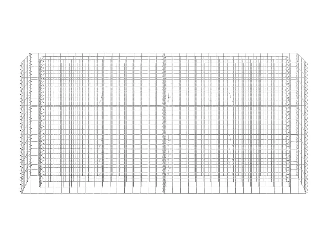 Lit surélevé à gabion Acier galvanisé 180x30x90 cm