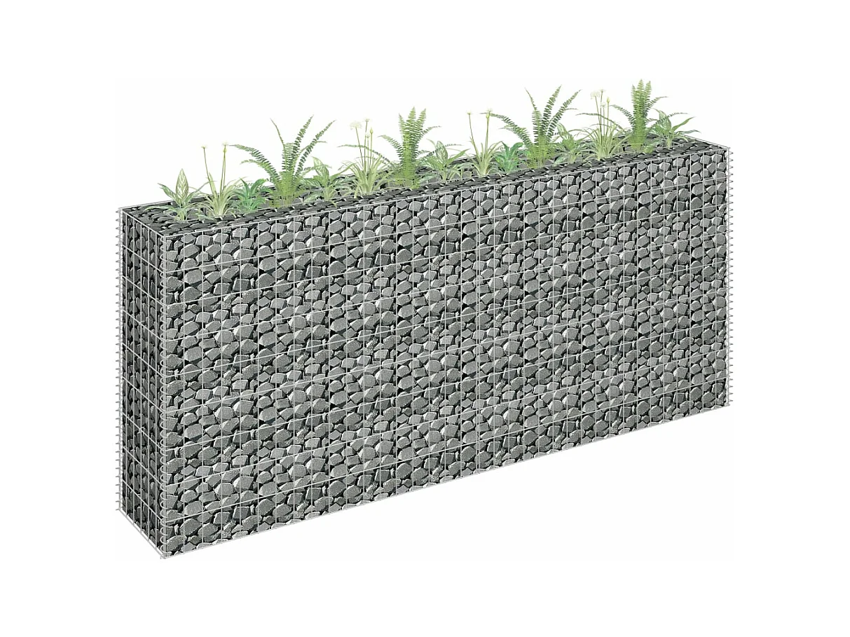 Arriate de gaviones de acero galvanizado 180x30x90 cm