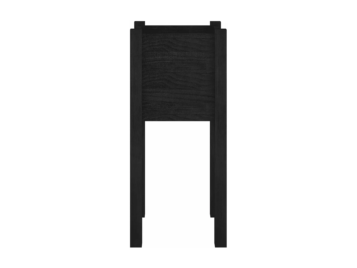 Jardinière d'extérieur Noir 31x31x70 cm Bois de pin massif