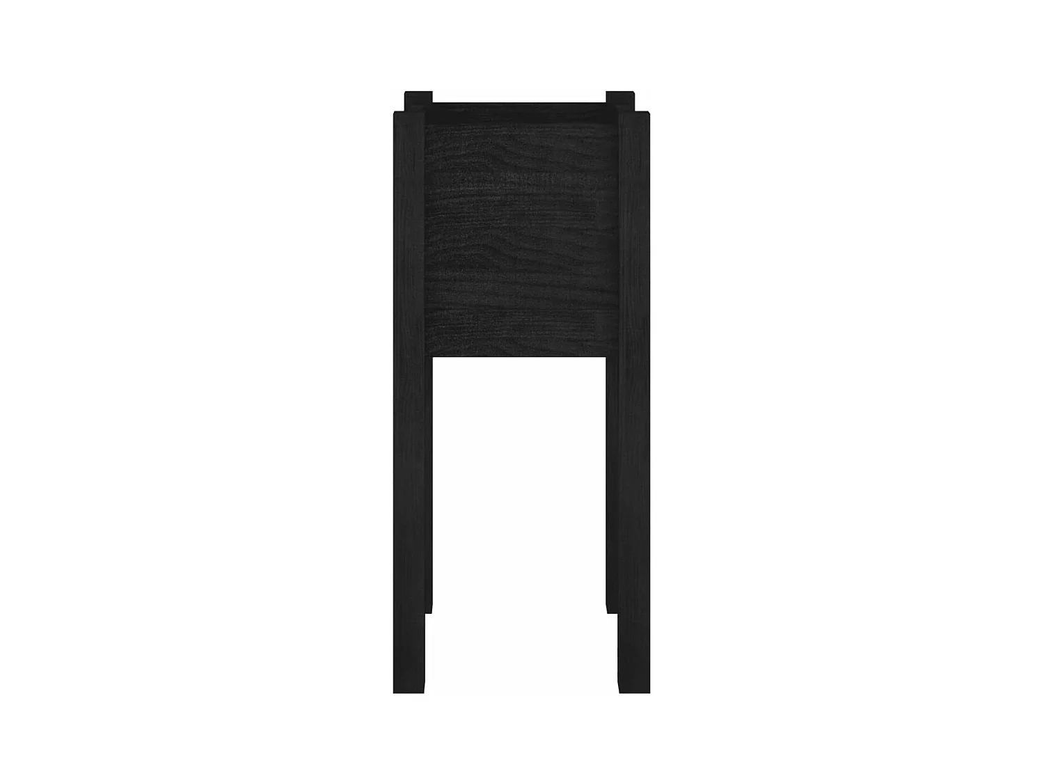 Vaso/floreira de jardim 31x31x70 cm pinho maciço preto
