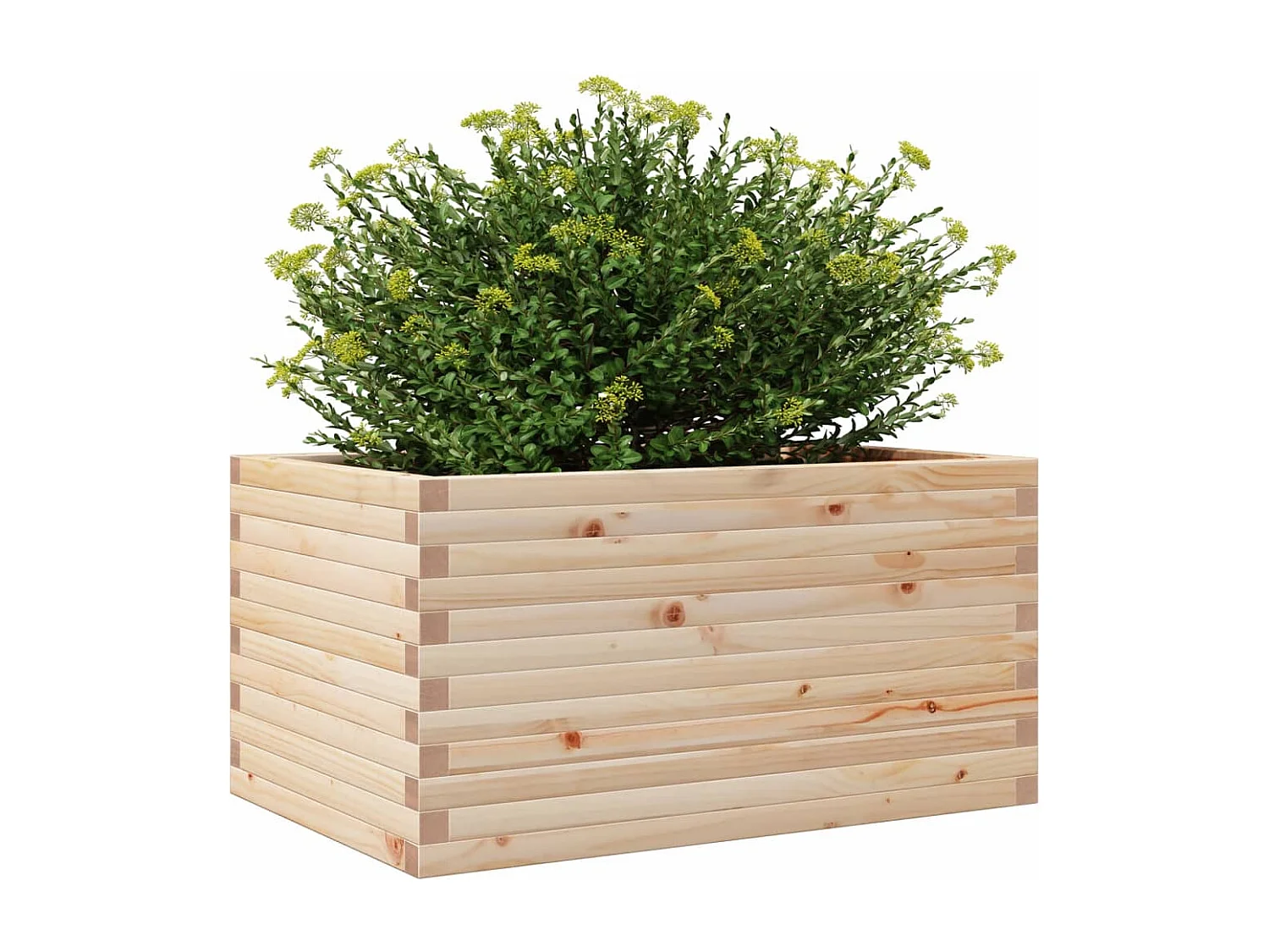 Jardinera de madera maciza de pino 90x60x46 cm