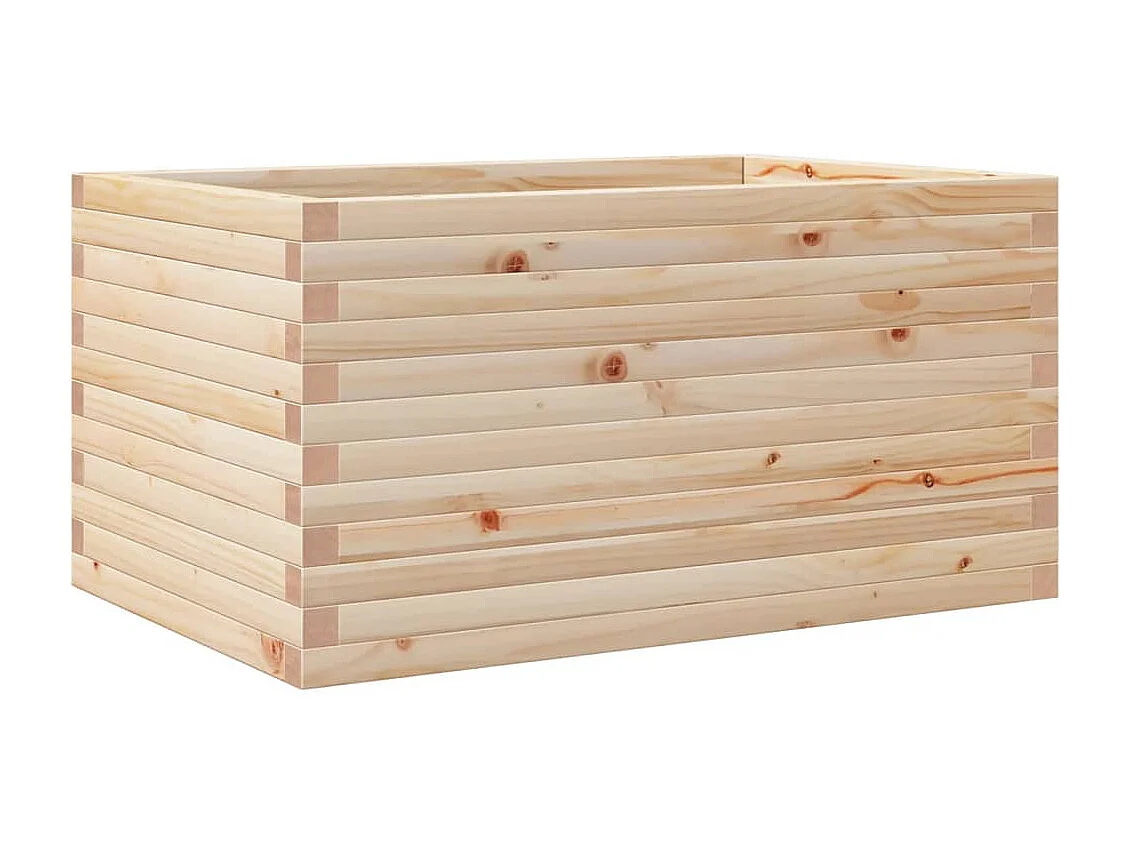 Jardinera de madera maciza de pino 90x60x46 cm