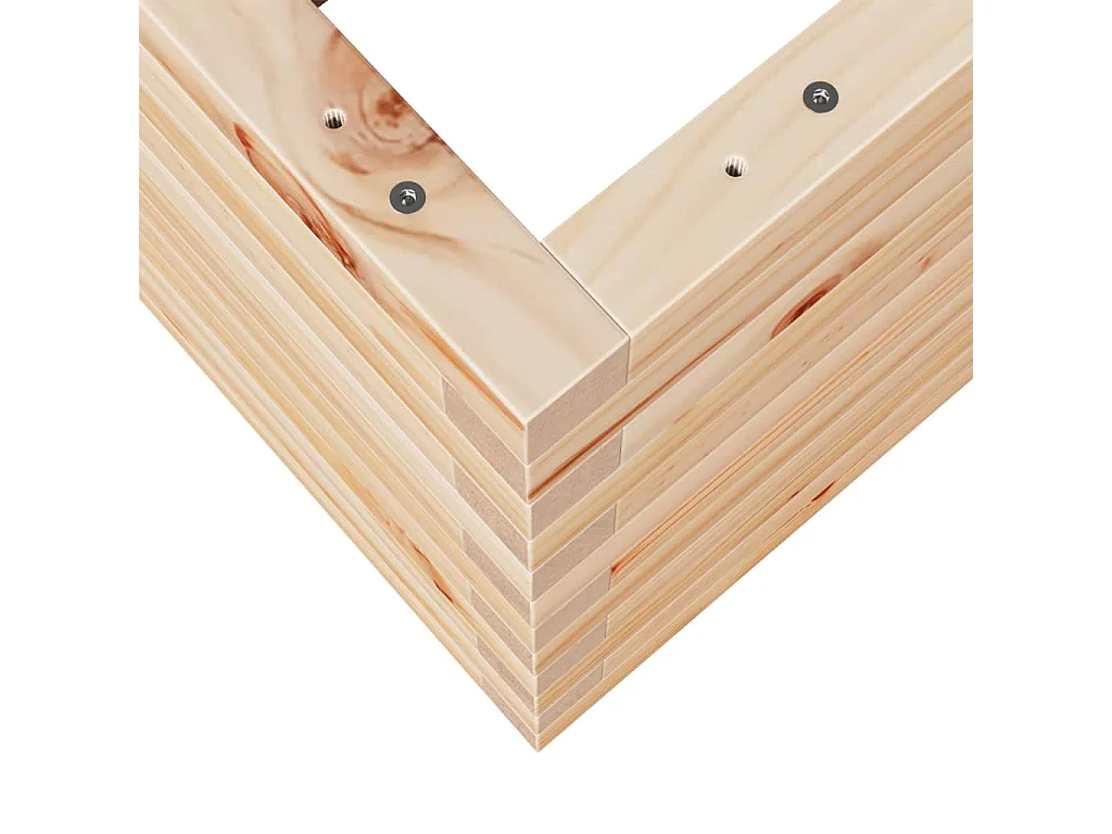 Jardinera de madera maciza de pino 90x60x46 cm