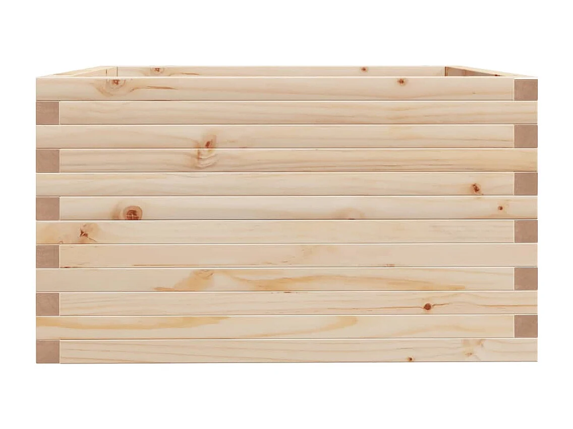 Vaso/floreira de jardim 80x80x49,5 cm madeira de pinho maciça