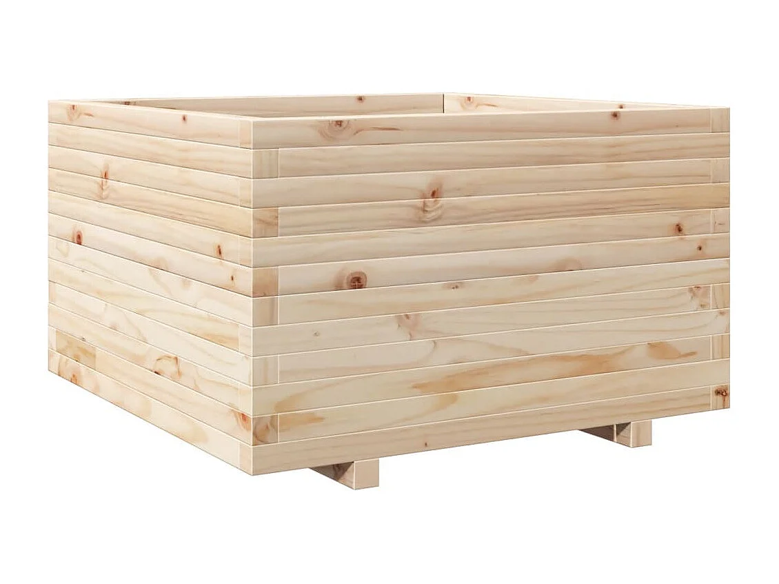 Vaso/floreira de jardim 80x80x49,5 cm madeira de pinho maciça