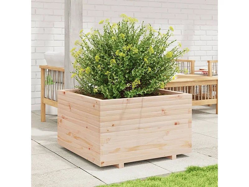 Jardinière 80x80x49,5 cm bois de pin massif