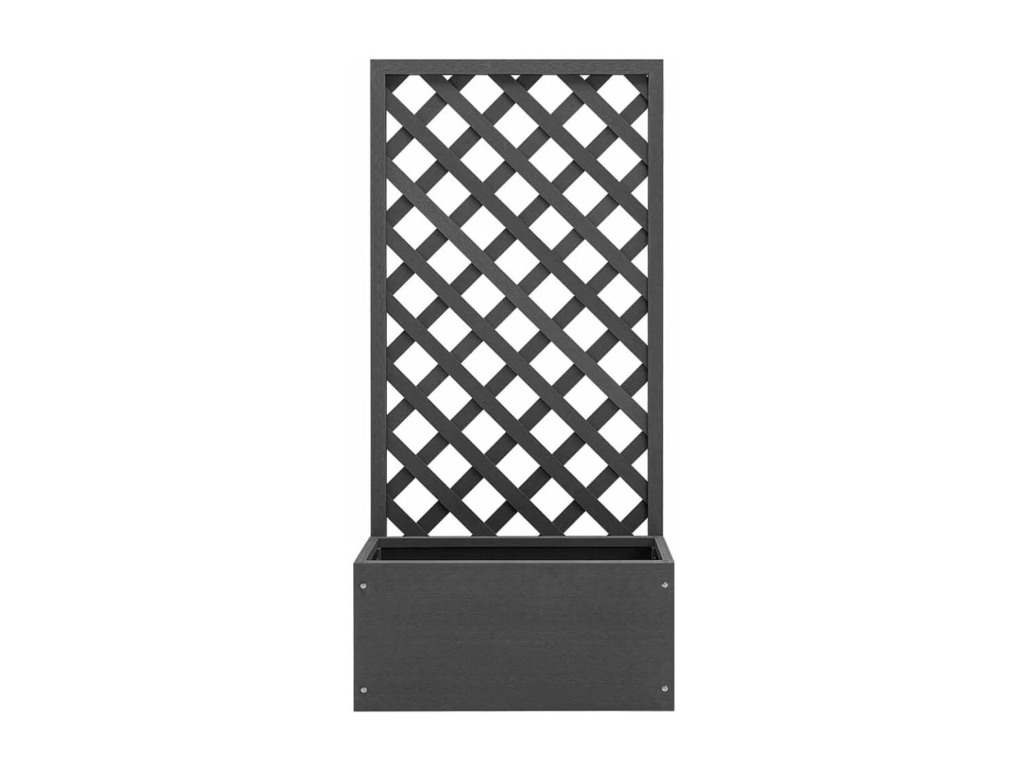 Vaso/floreira com treliça WPC 65x30x135 cm