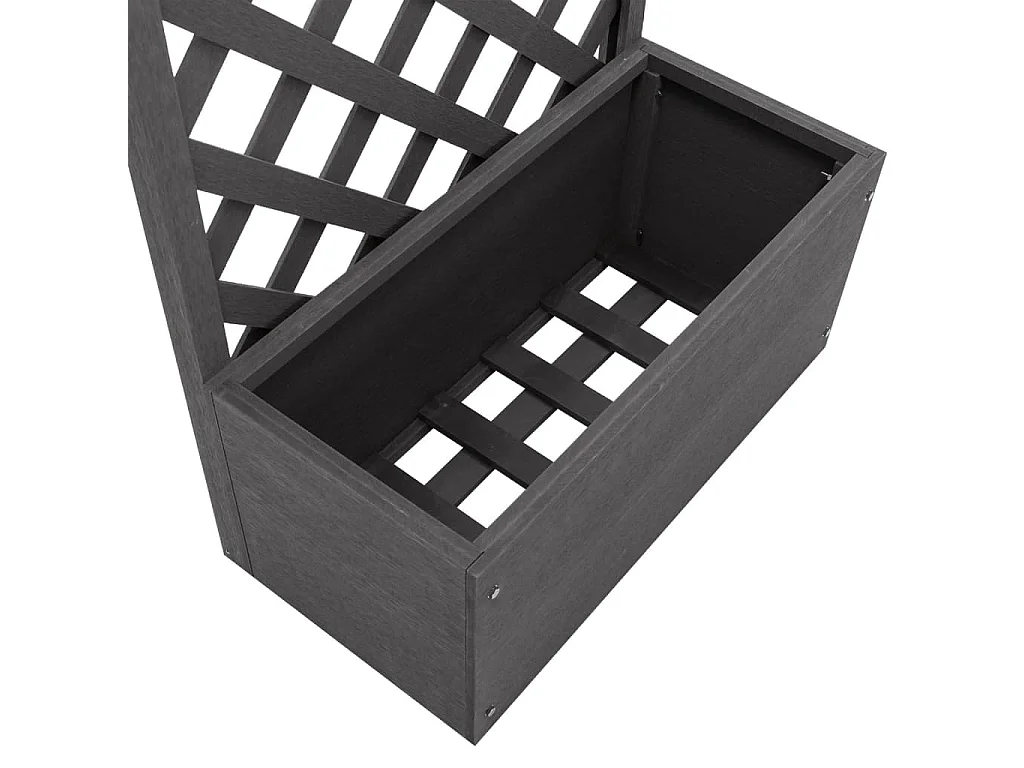 Vaso/floreira com treliça WPC 65x30x135 cm