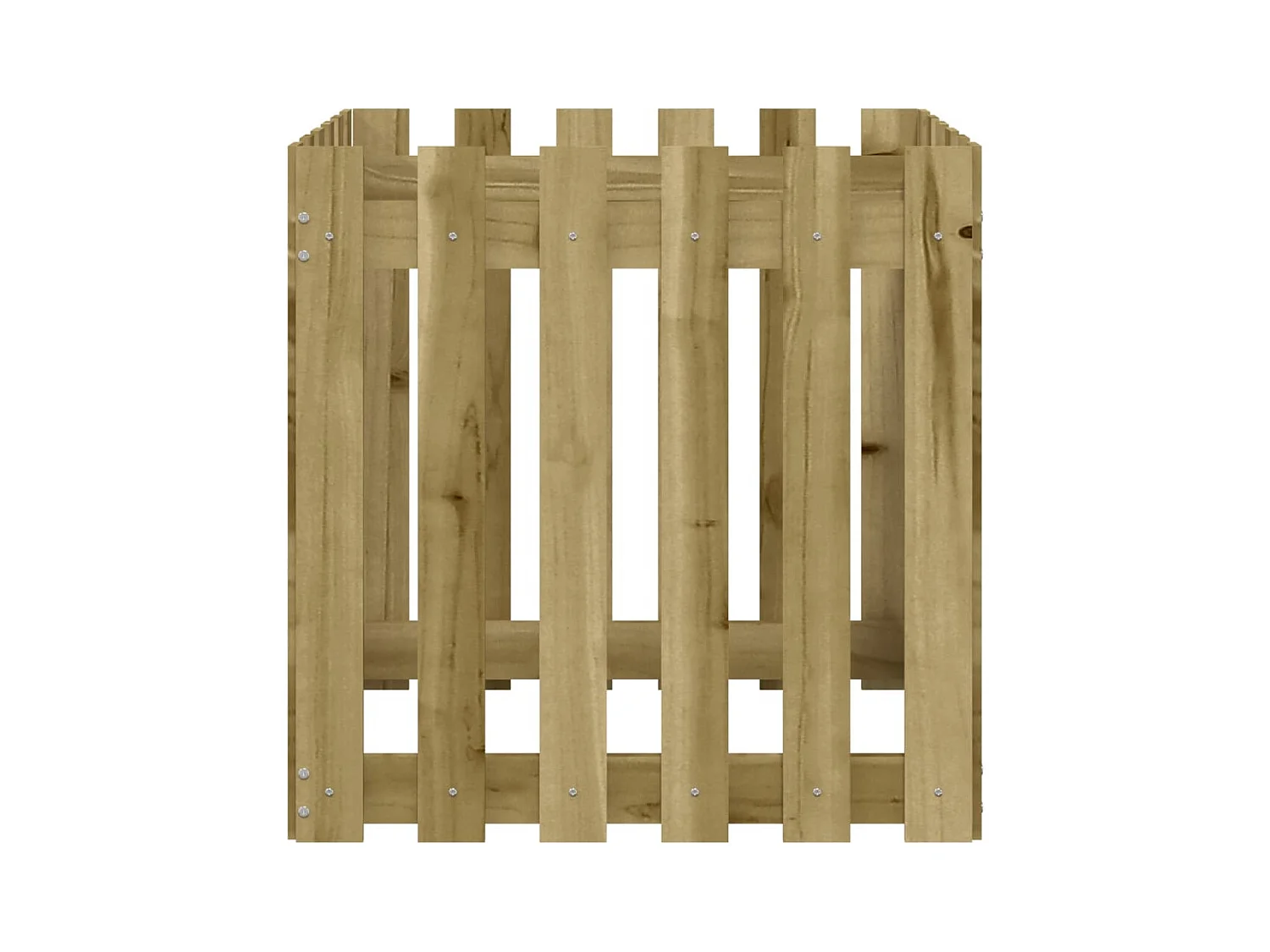 Jardinera diseño de valla madera de pino impregnada 60x60x60 cm