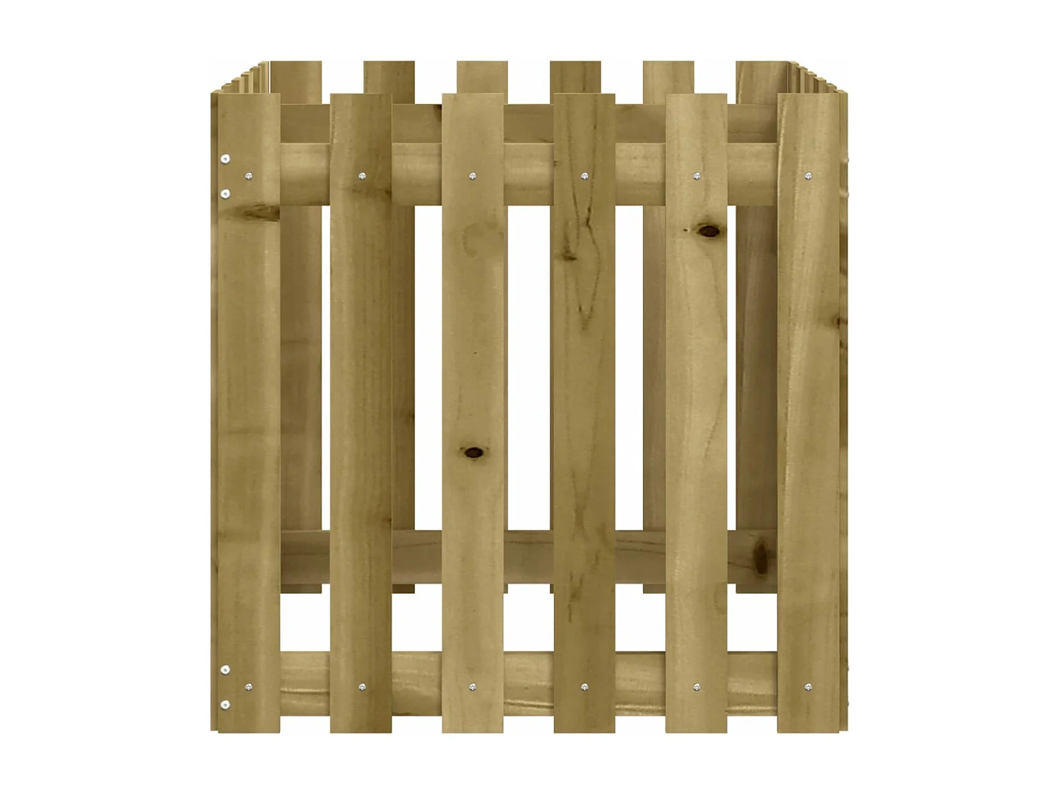 Jardinière avec design de clôture 60x60x60 cm pin imprégné
