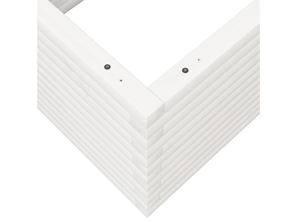 Jardinera de madera maciza de pino blanco 110x60x45,5 cm