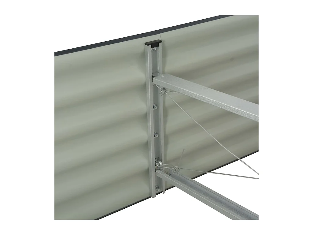 Lit surélevé de jardin 240x80x44 cm Acier galvanisé Gris