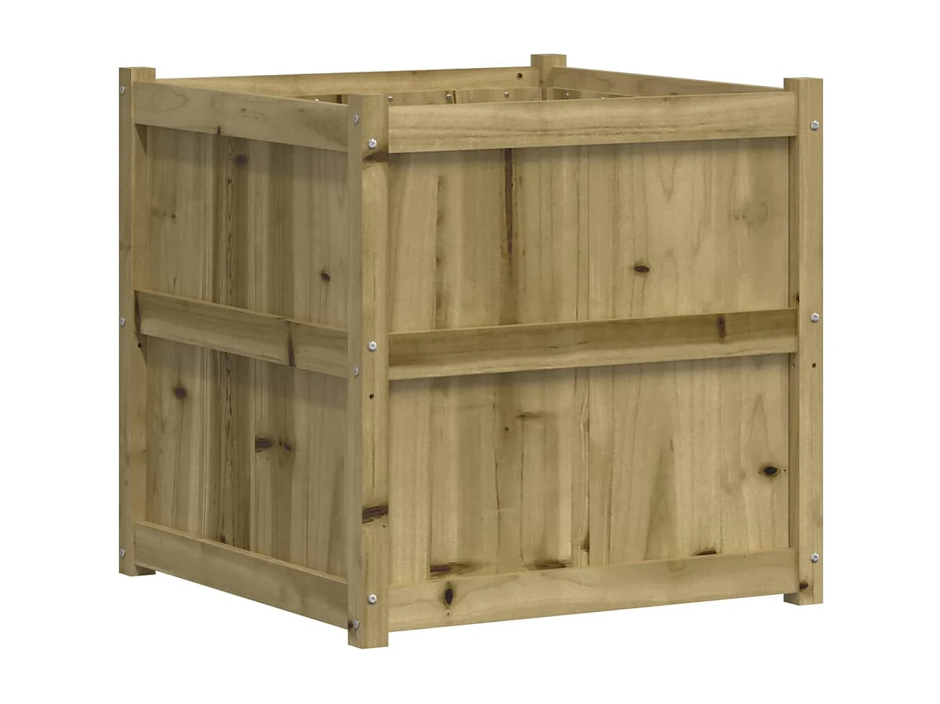 Jardinière d'extérieur 70x70x70 cm bois de pin imprégné