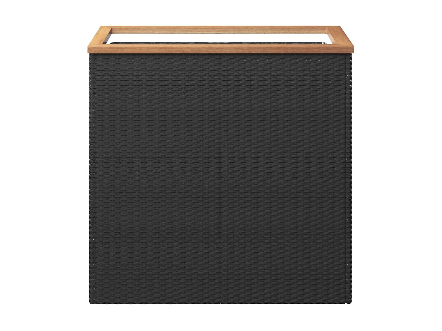 Jardinière noir 80x40x80 cm résine tressée